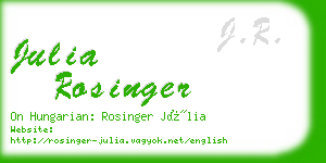 julia rosinger business card